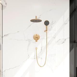 Встраиваемая душевая система TEORA, Золото брашинг